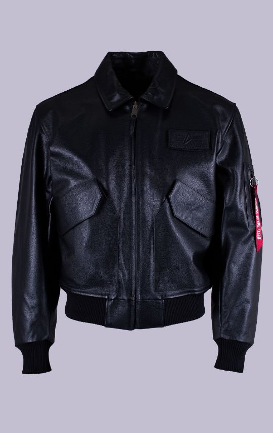 Куртка летная ALPHA INDUSTRIES CWU Leather HERITAGE black