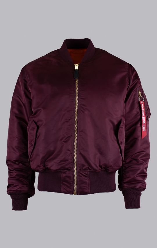 Бомбер ALPHA INDUSTRIES MA-1 HERITAGE dark cherry