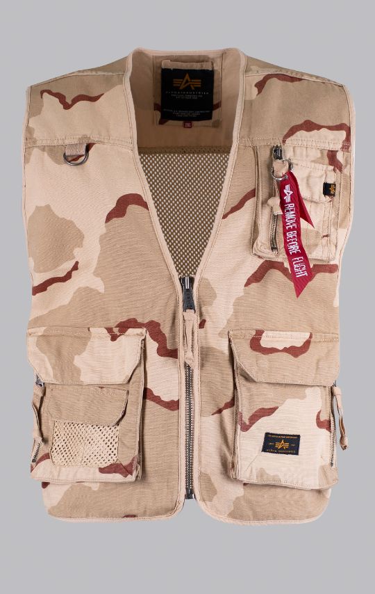 Жилет ALPHA INDUSTRIES MESH UTILITY VEST CAMO desert camo 91
