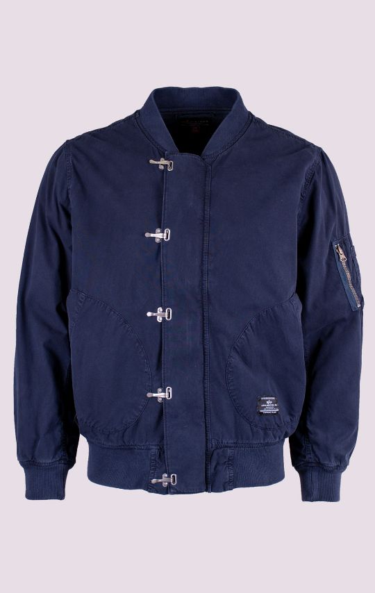Ветровка ALPHA INDUSTRIES US NAVY DECK HOOKED MOD JACKET SS 24 m replica blue