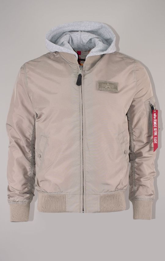 Ветровка-бомбер ALPHA INDUSTRIES TT HOOD MA-1 vintage sand