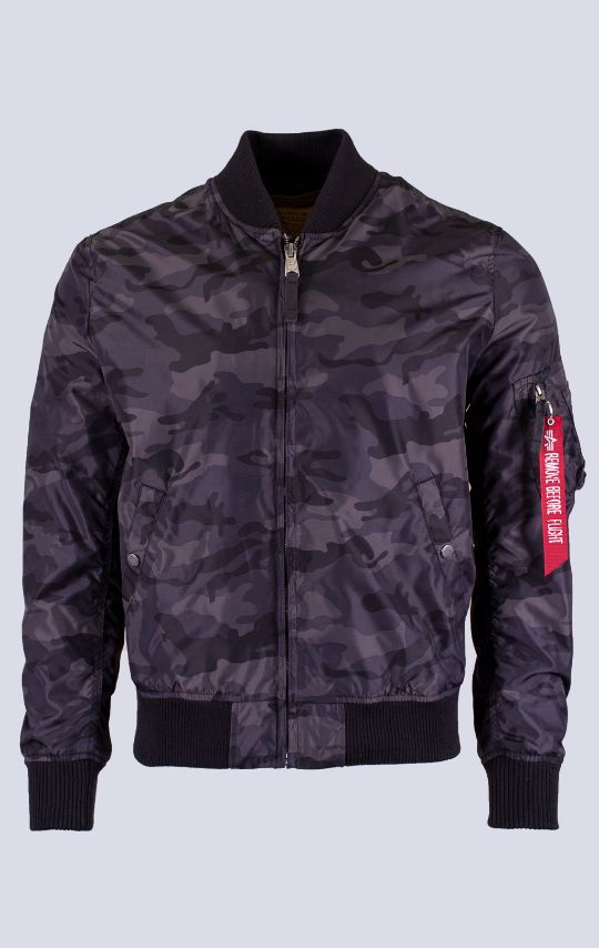 Ветровка-бомбер ALPHA INDUSTRIES TT MA-1 black camo