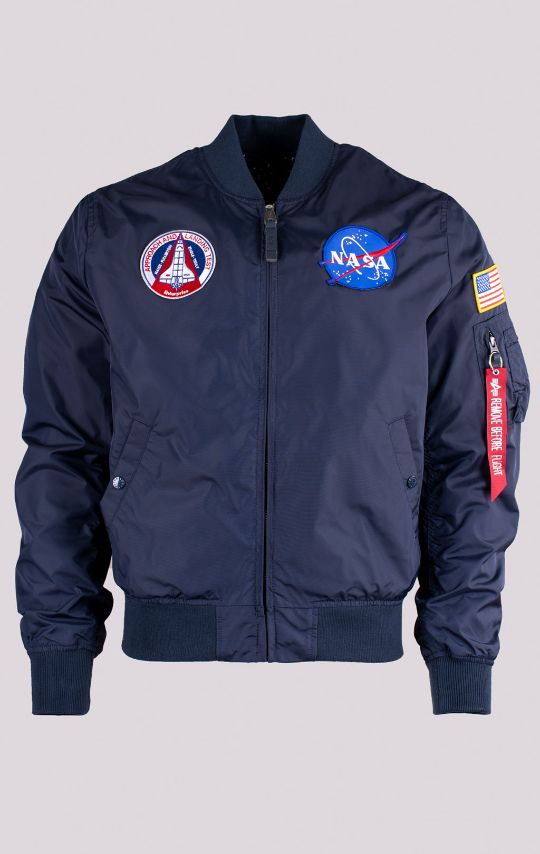 Ветровка-бомбер ALPHA INDUSTRIES TT NASA REVERSIBLE II MA-1 rep Blue
