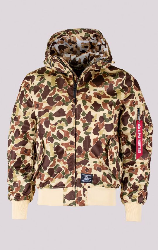 Ветровка ALPHA INDUSTRIES HOODED GEN-II FLIGHT JACKET L-2B SS 24 m green frogskin camo